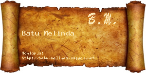 Batu Melinda névjegykártya