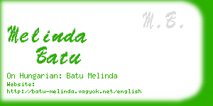 melinda batu business card